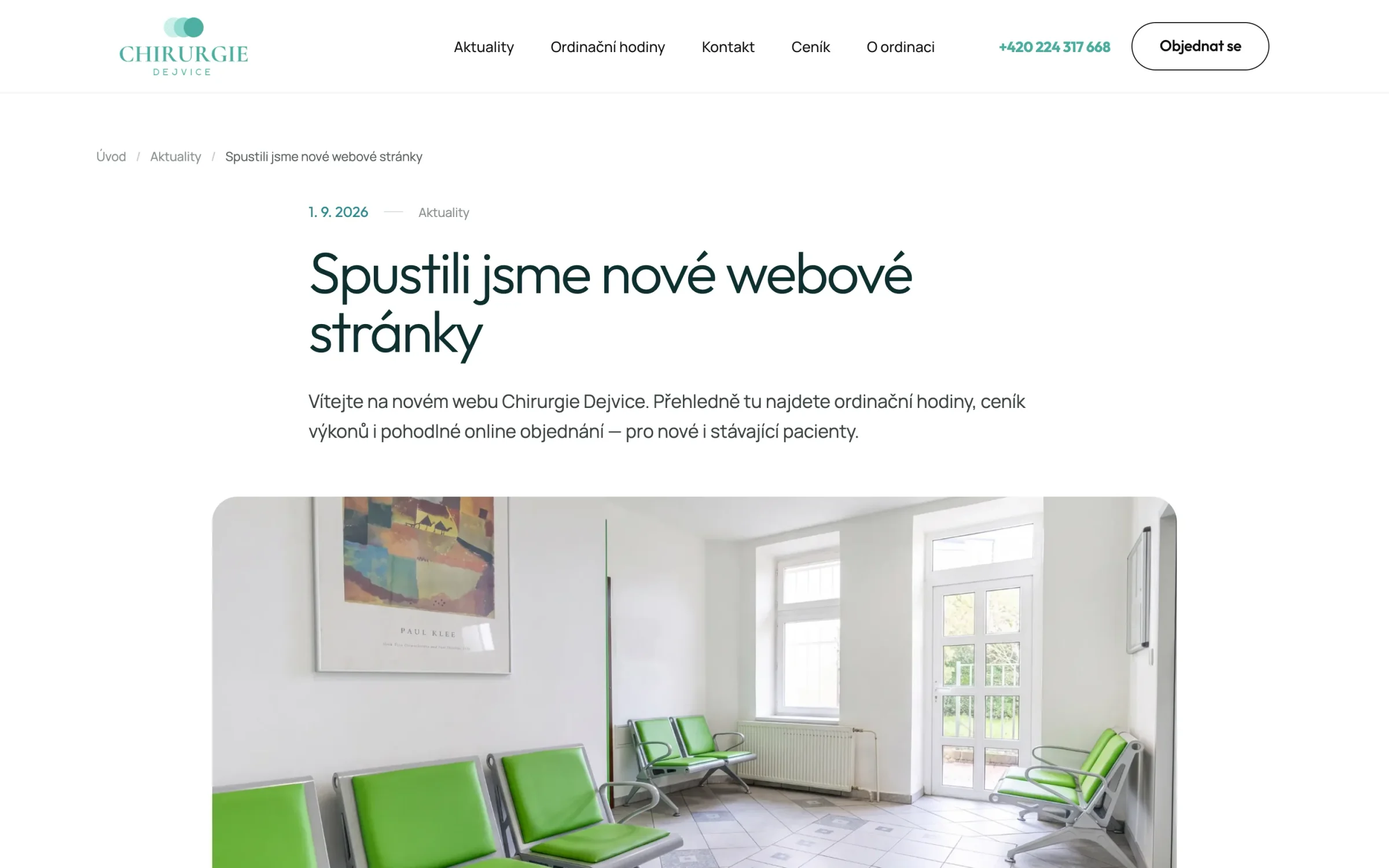 Aktualita Spustili jsme nové webové stránky