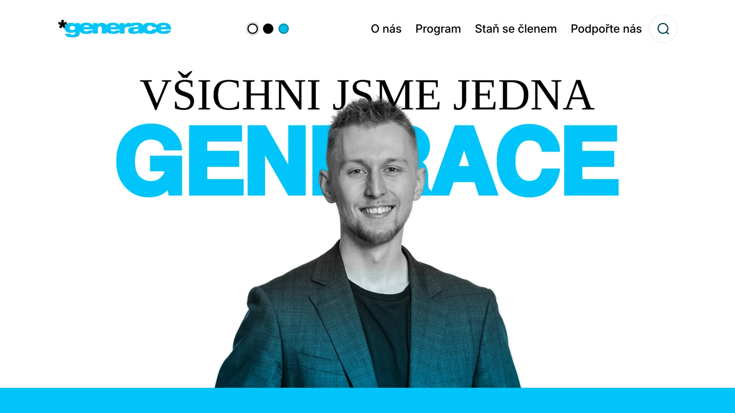 Webový návrh druhé spolupráce Hnutí Generace
