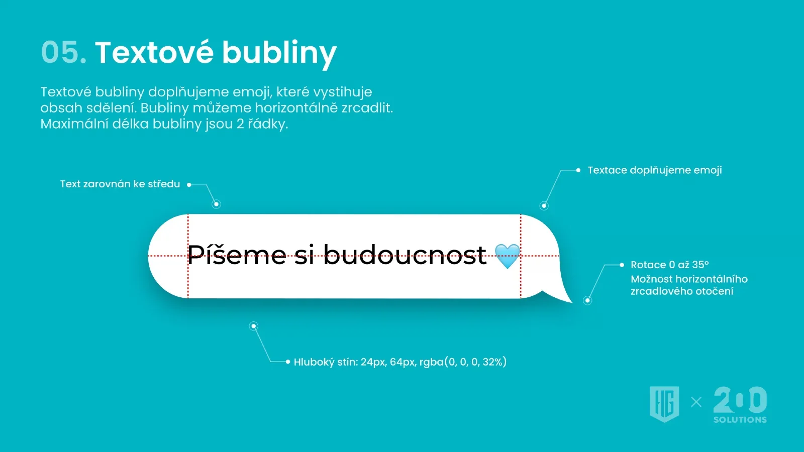 Grafický manuál, strana 6: Textové bubliny