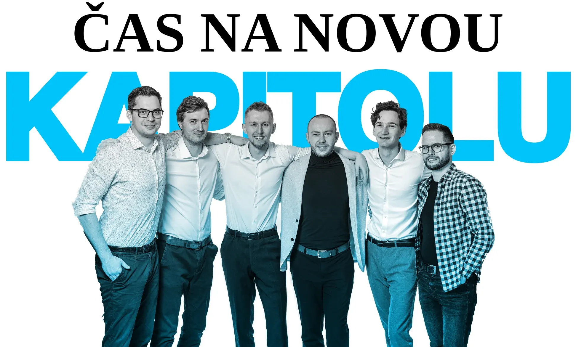 Tým Hnutí Generace pod velkým nápisem Čas na novou kapitolu