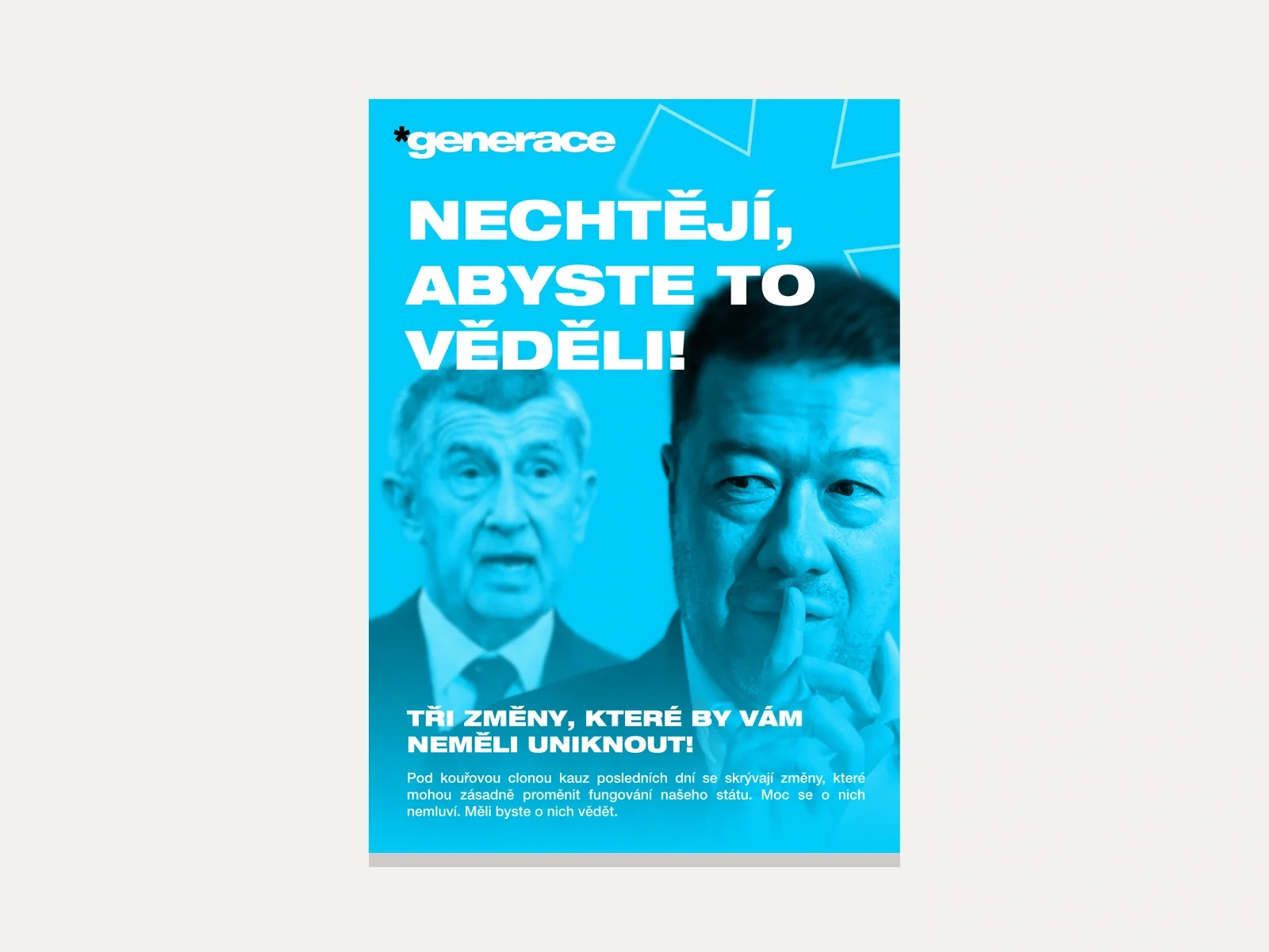 Plakát z druhé spolupráce Hnutí Generace