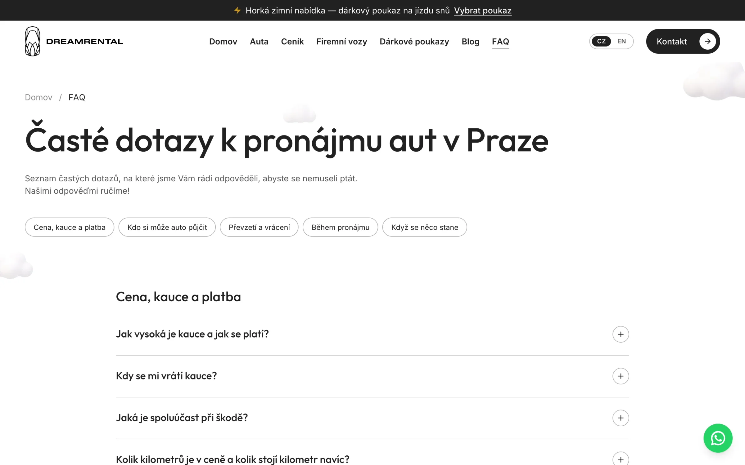Časté dotazy k pronájmu aut
