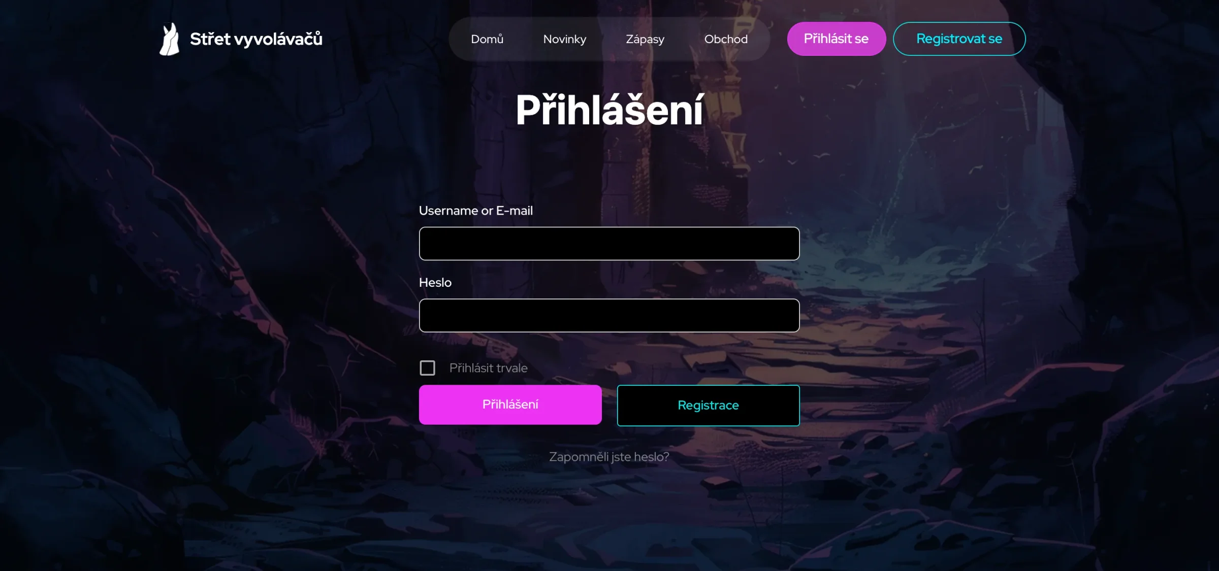Přihlášení hráče