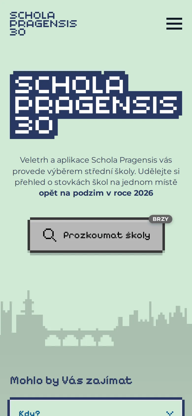 Mobilní zobrazení webu scholapragensis.online