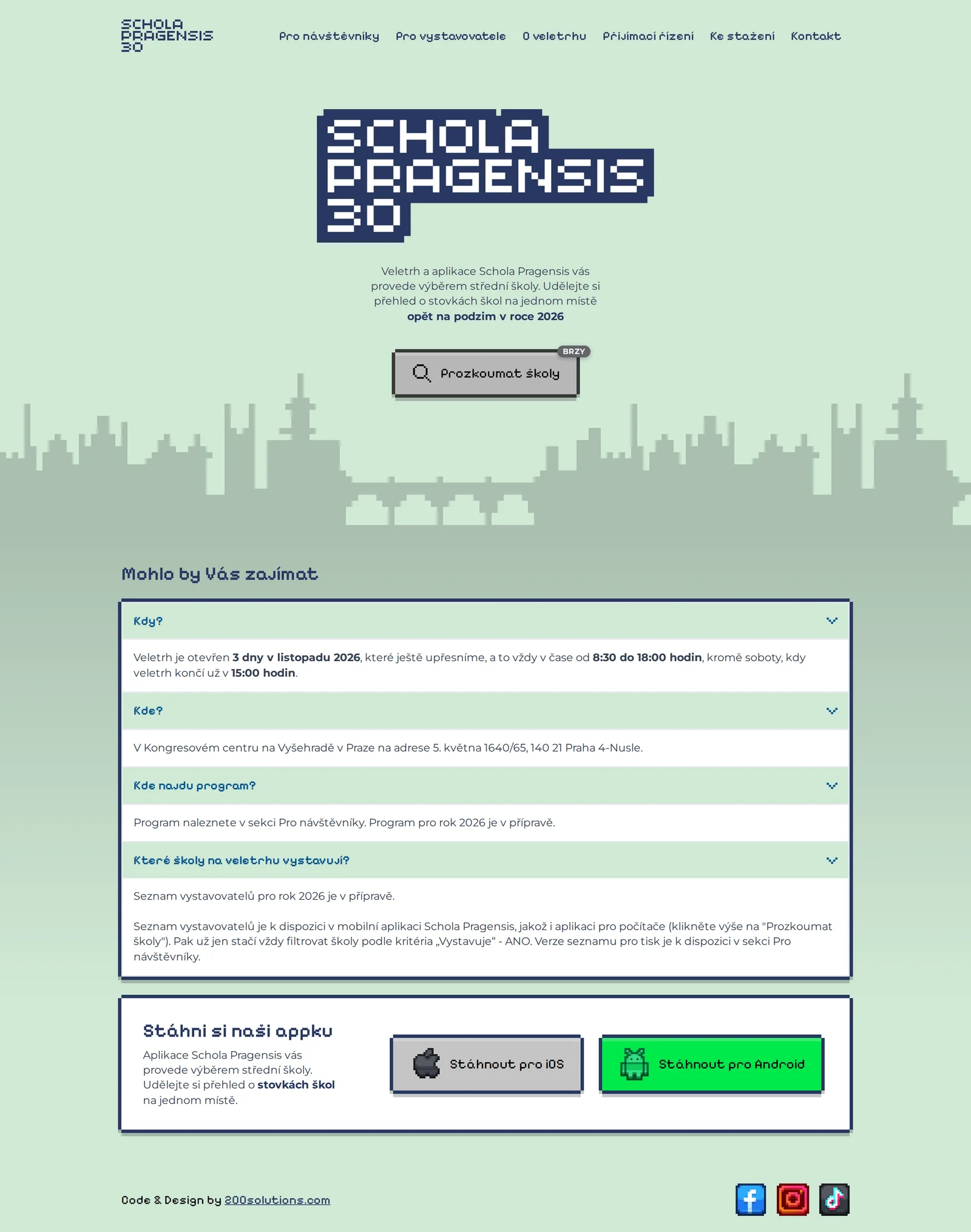 Homepage scholapragensis.online v celé délce