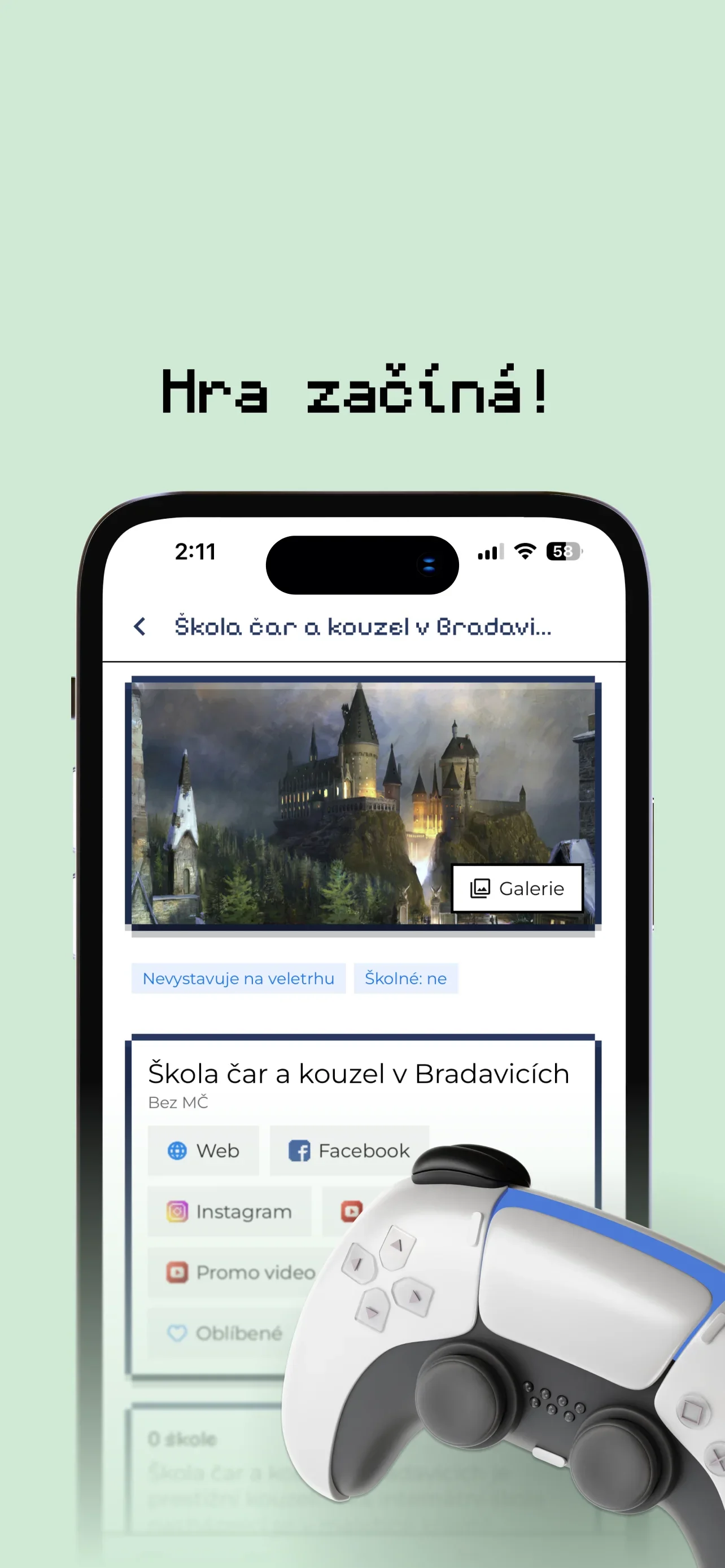 Úvodní obrazovka z App Store: Hra začíná!